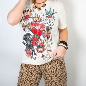 Bella Canvas Traditional Tattooed Cream Graphic Tee